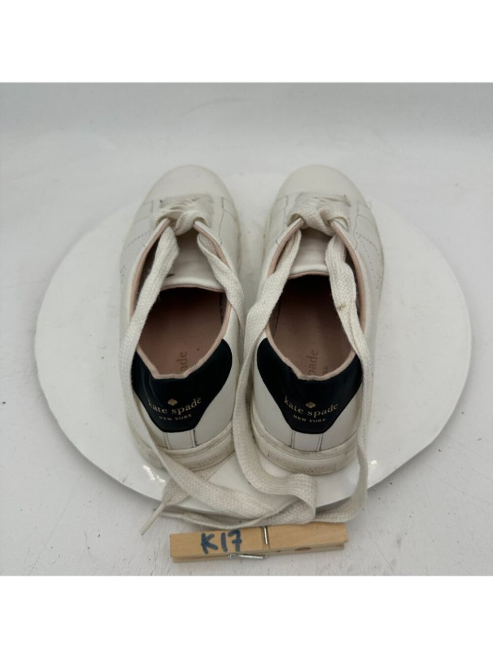 Kate Spade Angelise Women Size 7.5B White Leather Silhouette Casual Shoes - Picture 9 of 12
